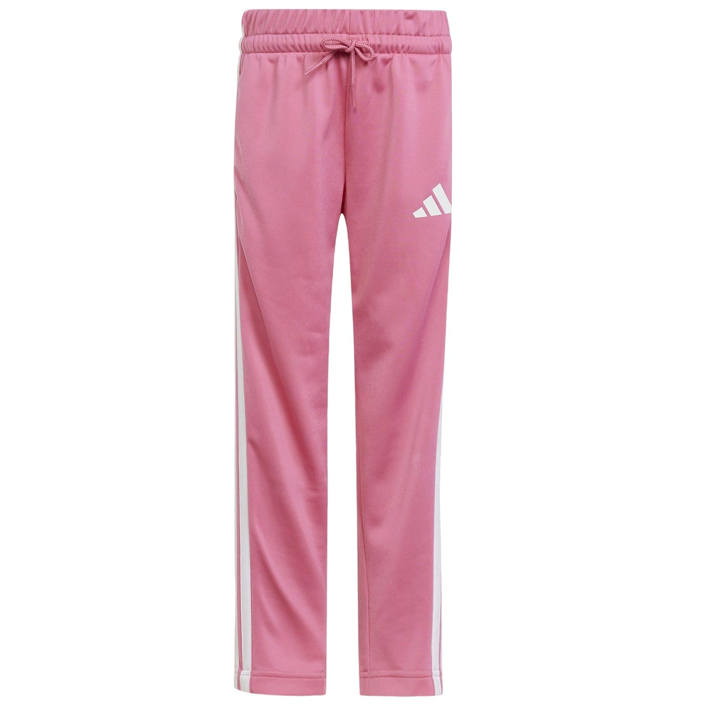 Pink-White - Side - Adidas Childrens-Kids Tiberio 3 Stripes Polyester Tracksuit Set