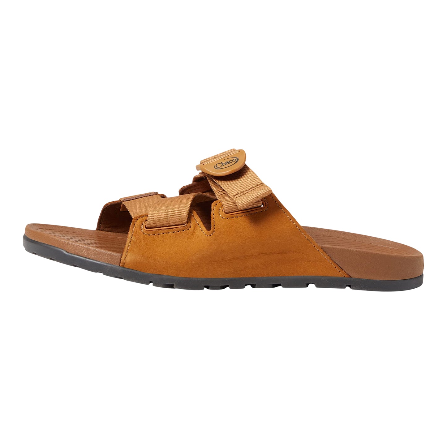 Taffy Pink - Side - Chaco Mens Lowdown Leather Flatform Slides