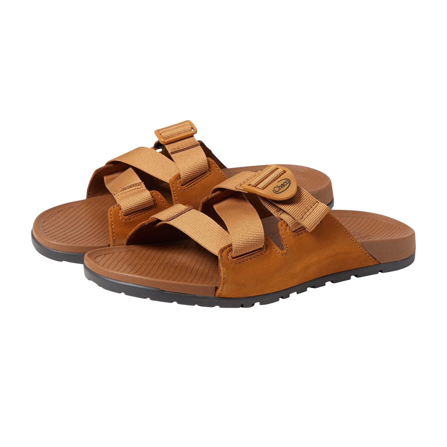 Taffy Pink - Lifestyle - Chaco Mens Lowdown Leather Flatform Slides