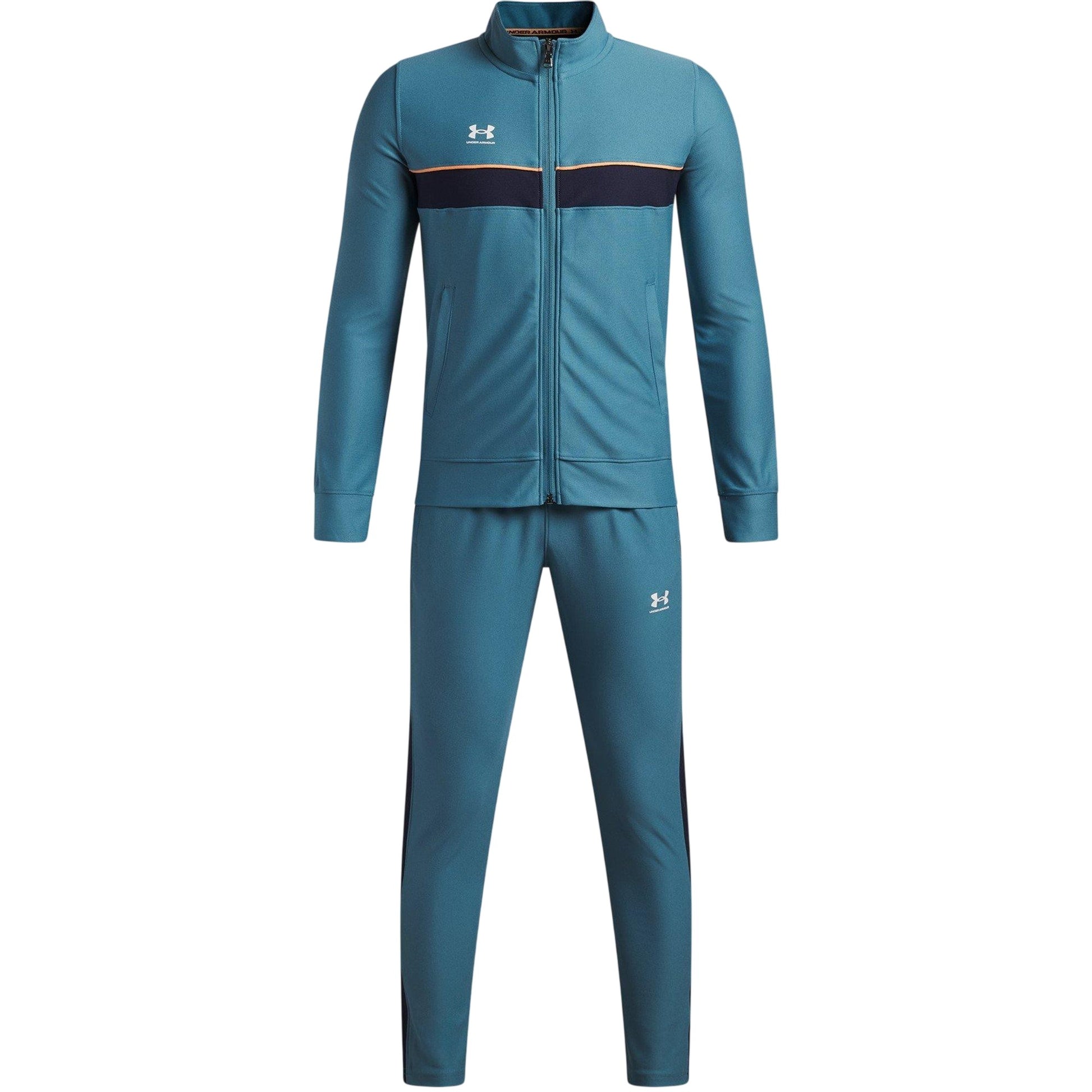Blue-White - Front - Under Armour Childrens-Kids Challenger Training Tracksuit