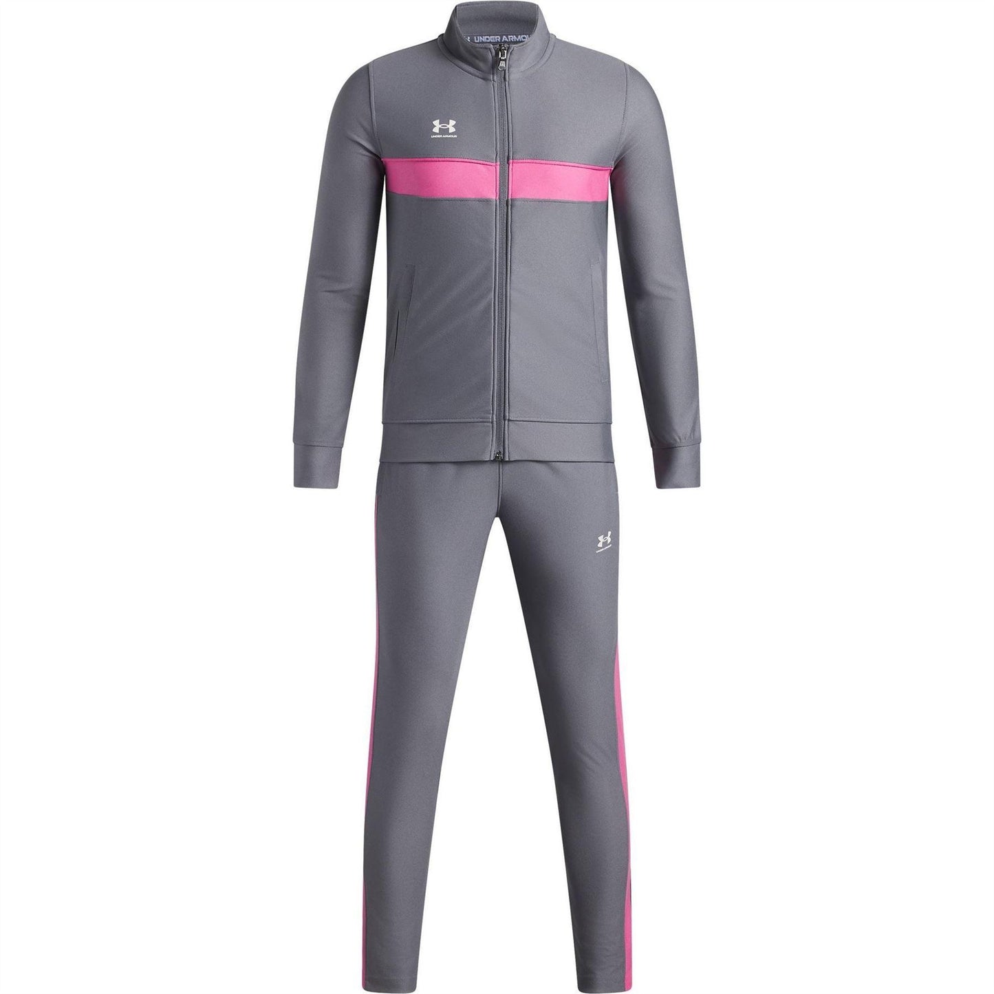 Titanium Grey - Front - Under Armour Childrens-Kids Challenger Training Tracksuit