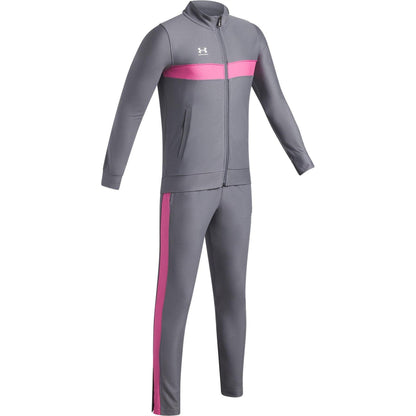Titanium Grey - Side - Under Armour Childrens-Kids Challenger Training Tracksuit