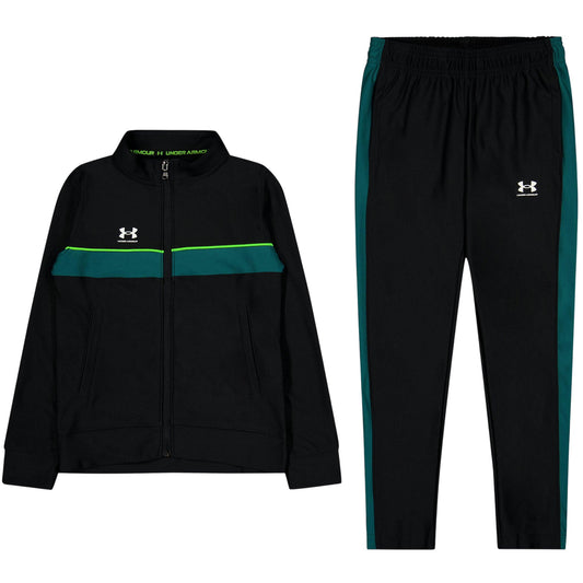 Black-White - Front - Under Armour Childrens-Kids Challenger Training Tracksuit