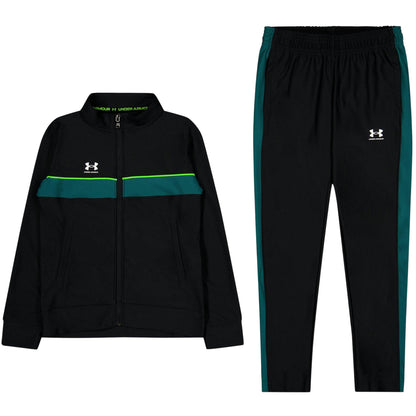 Black-White - Front - Under Armour Childrens-Kids Challenger Training Tracksuit