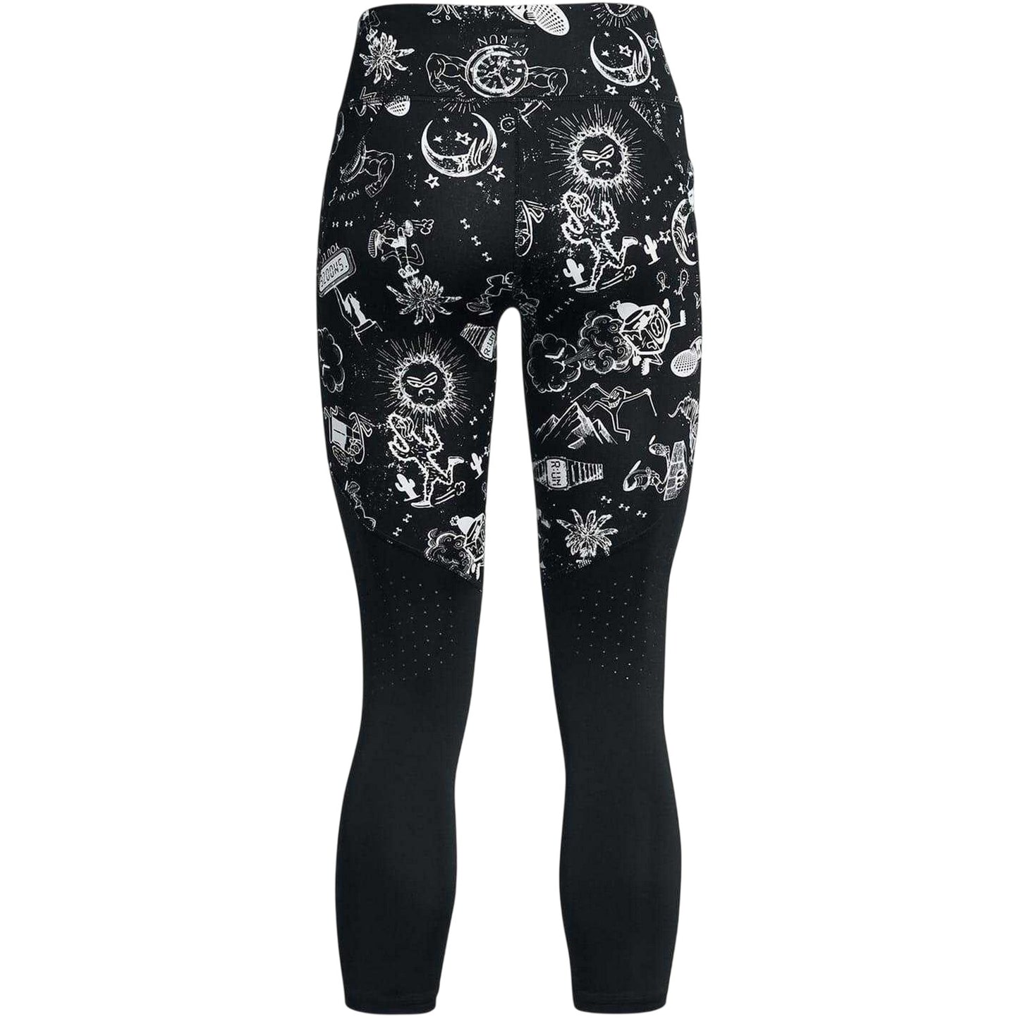 Black - Back - Under Armour Womens-Ladies We Run Graphic Print Leggings