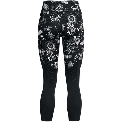 Black - Back - Under Armour Womens-Ladies We Run Graphic Print Leggings