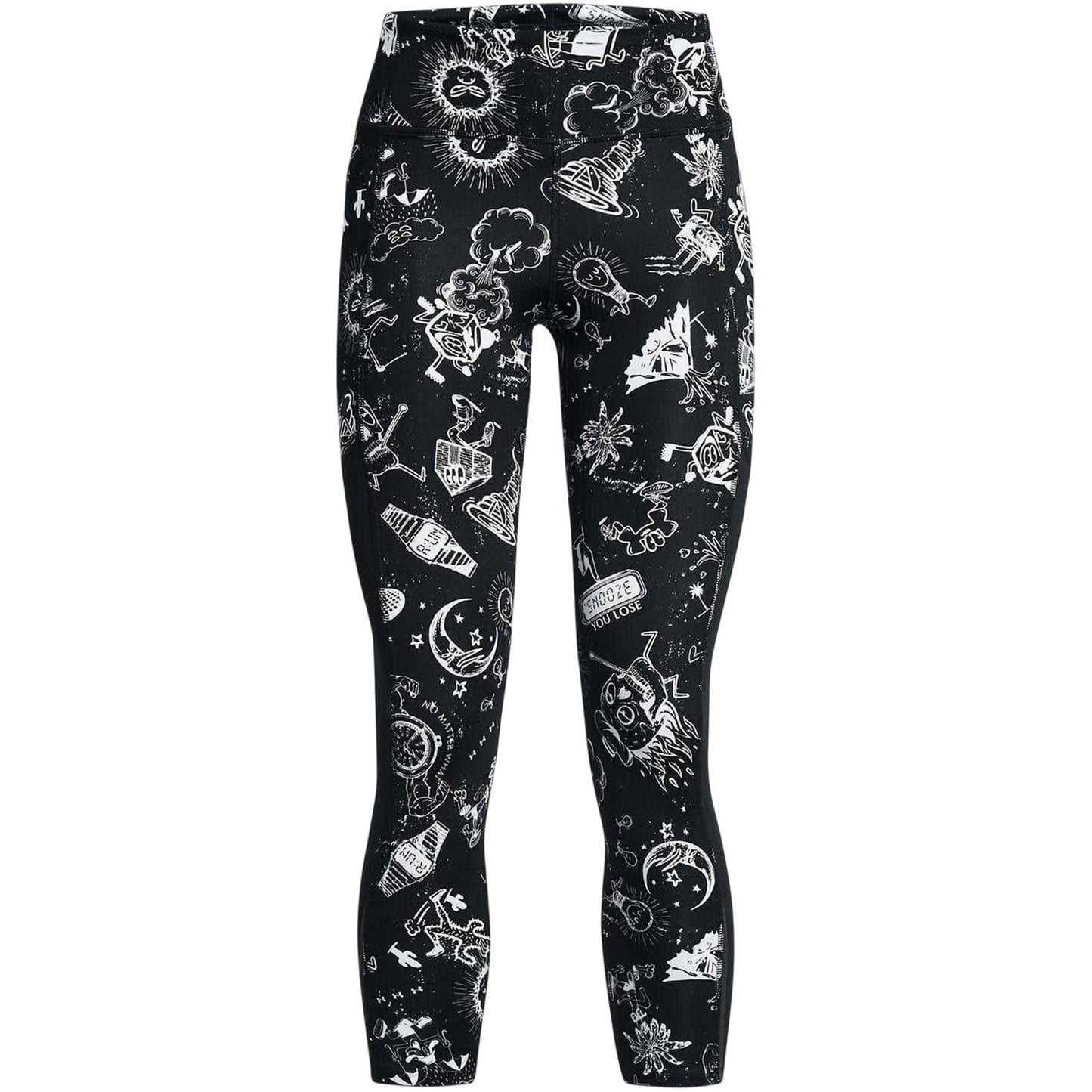 Black - Front - Under Armour Womens-Ladies We Run Graphic Print Leggings