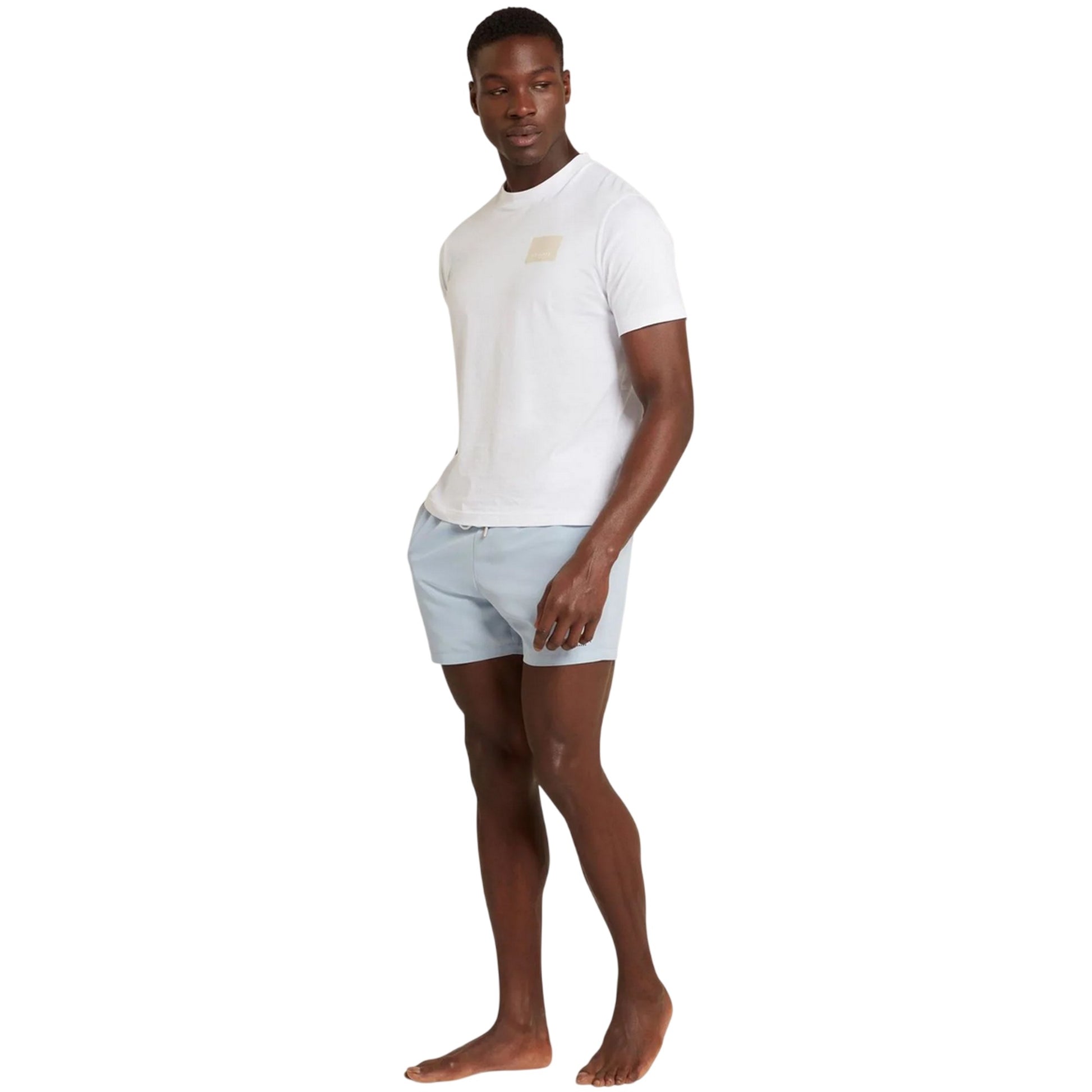 Light Blue - Pack Shot - Ted Baker Mens Polyester Swimming Swim Shorts