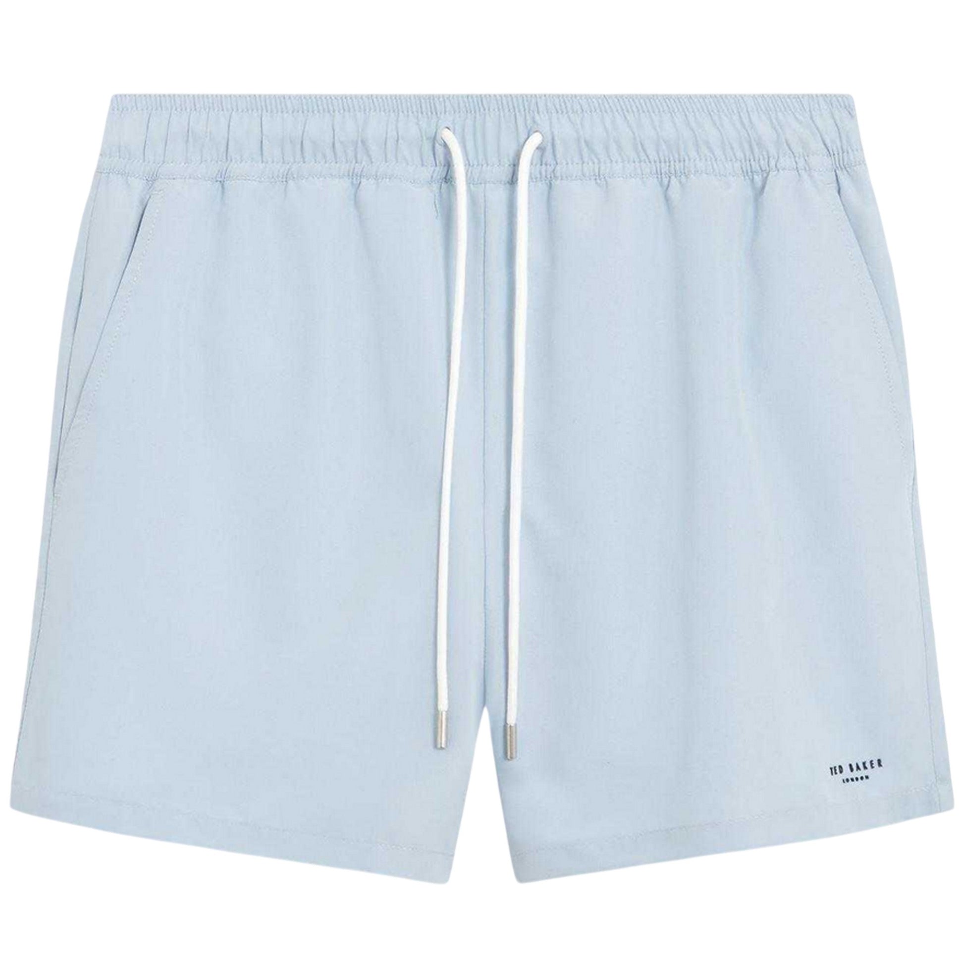 Light Blue - Front - Ted Baker Mens Polyester Swimming Swim Shorts