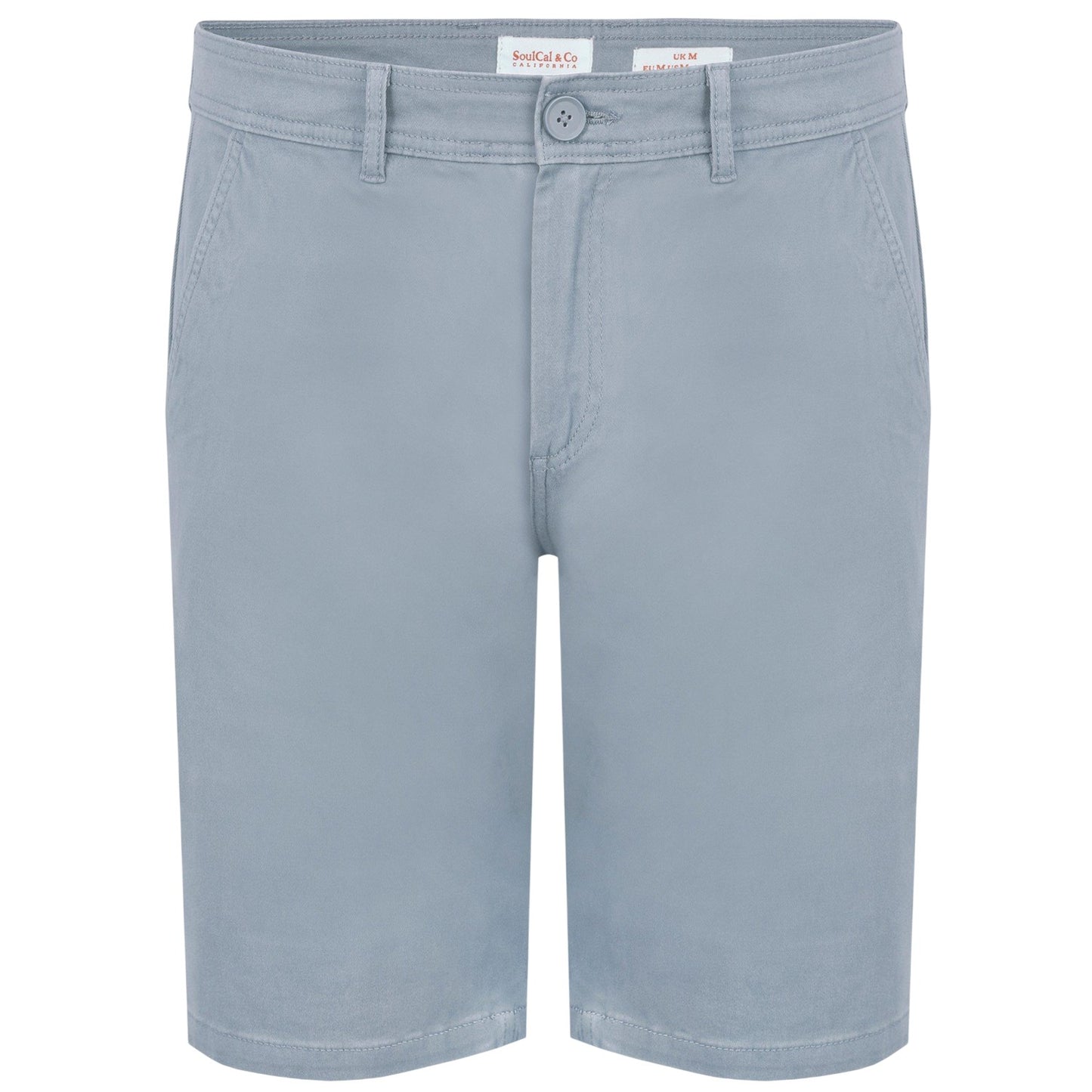 Light Grey - Front - SoulCal Mens Chino Shorts
