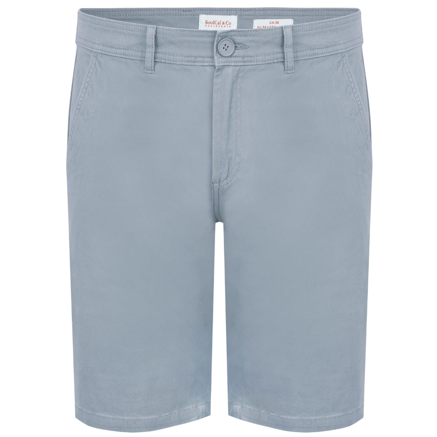 Light Grey - Front - SoulCal Mens Chino Shorts