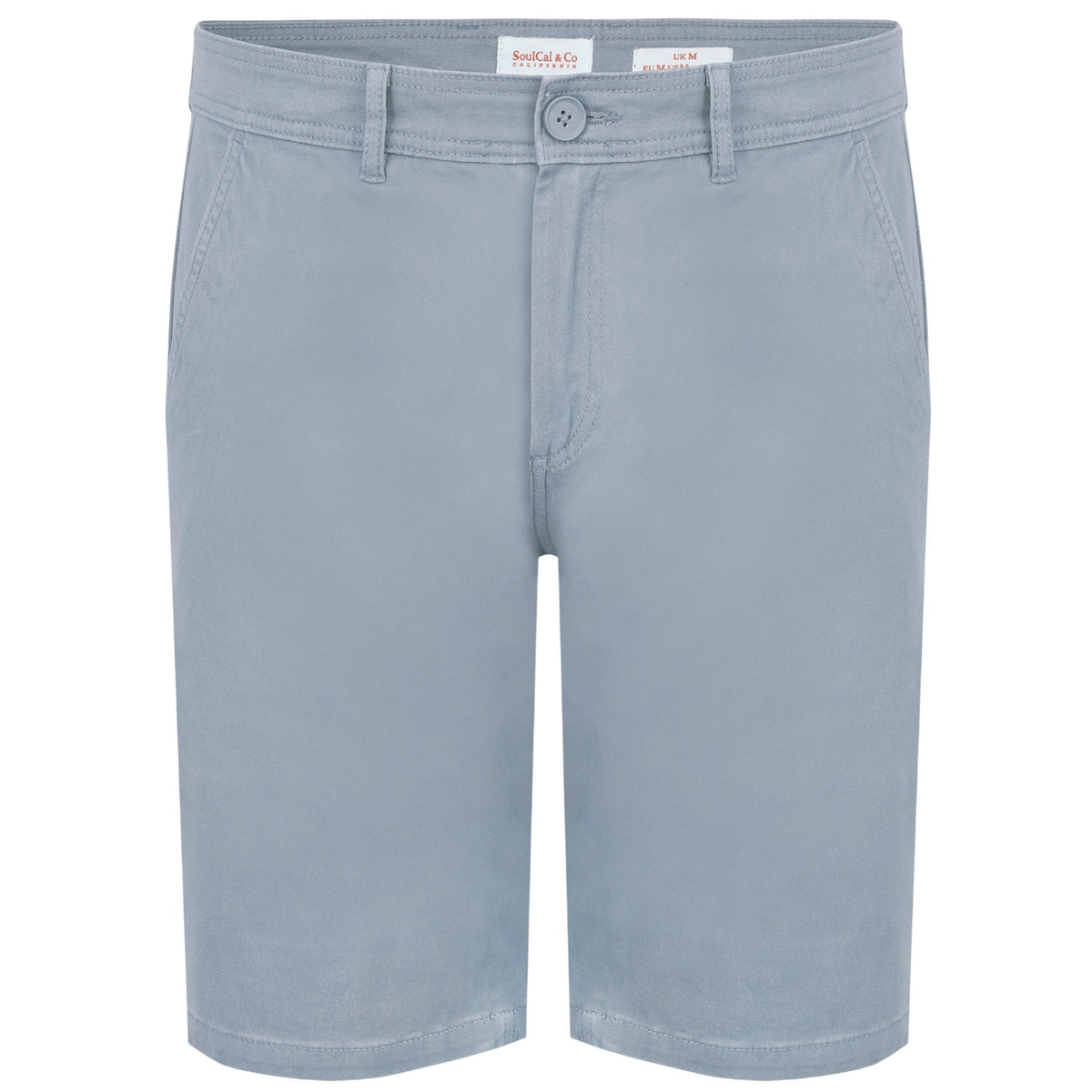 Light Grey - Front - SoulCal Mens Chino Shorts