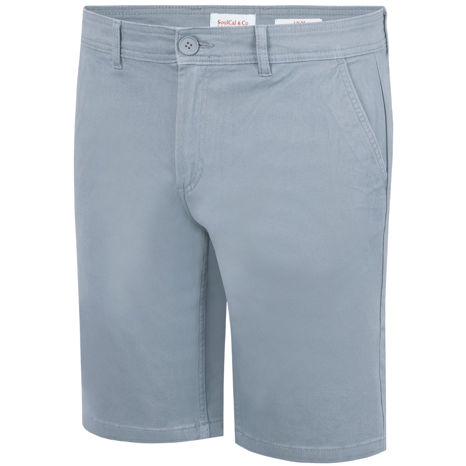 Light Grey - Side - SoulCal Mens Chino Shorts
