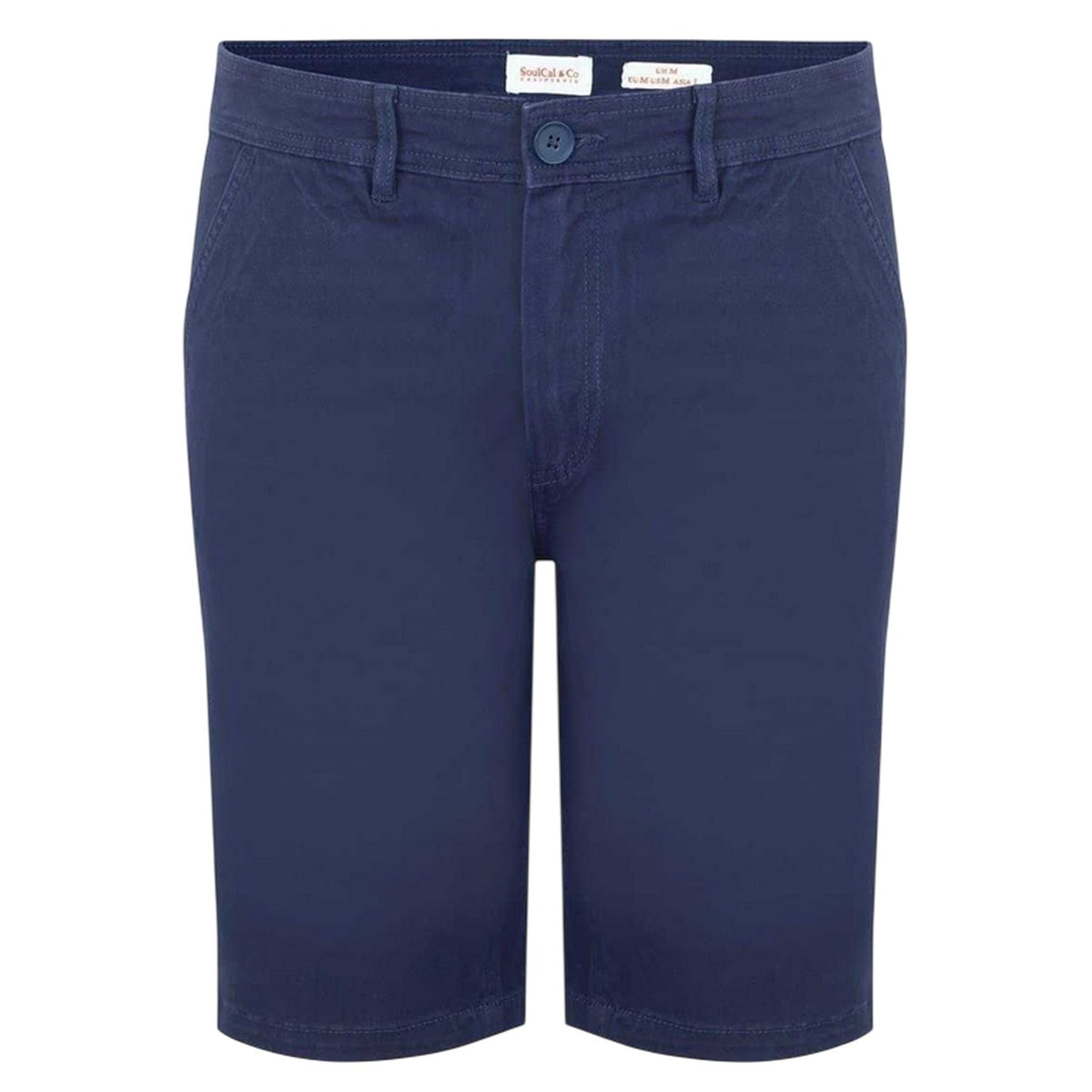 Navy - Front - SoulCal Mens Chino Shorts