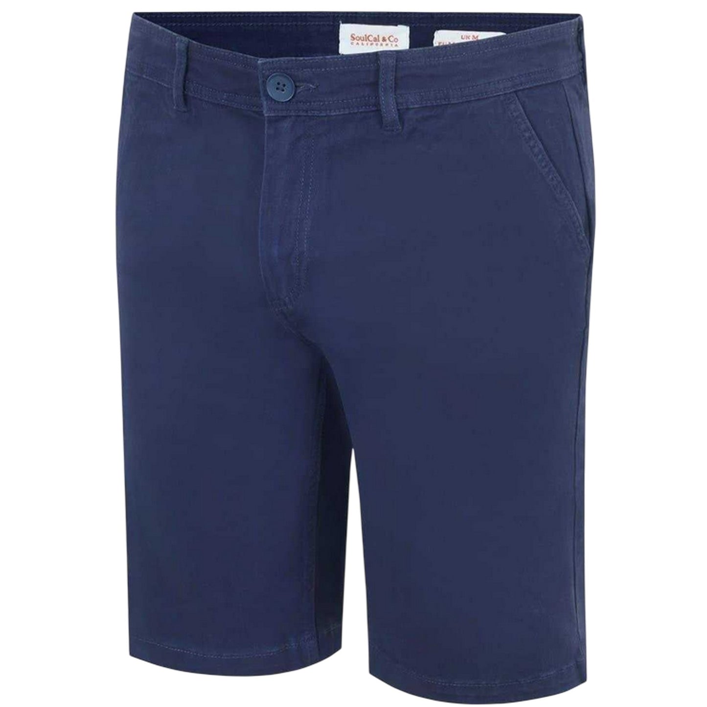 Navy - Side - SoulCal Mens Chino Shorts