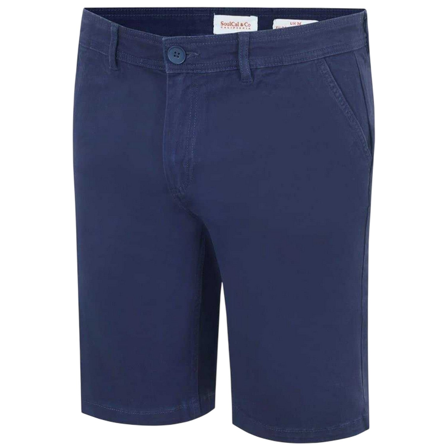 Navy - Side - SoulCal Mens Chino Shorts
