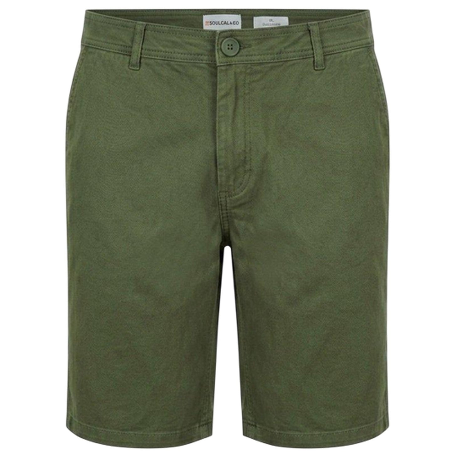Khaki Green - Front - SoulCal Mens Chino Shorts