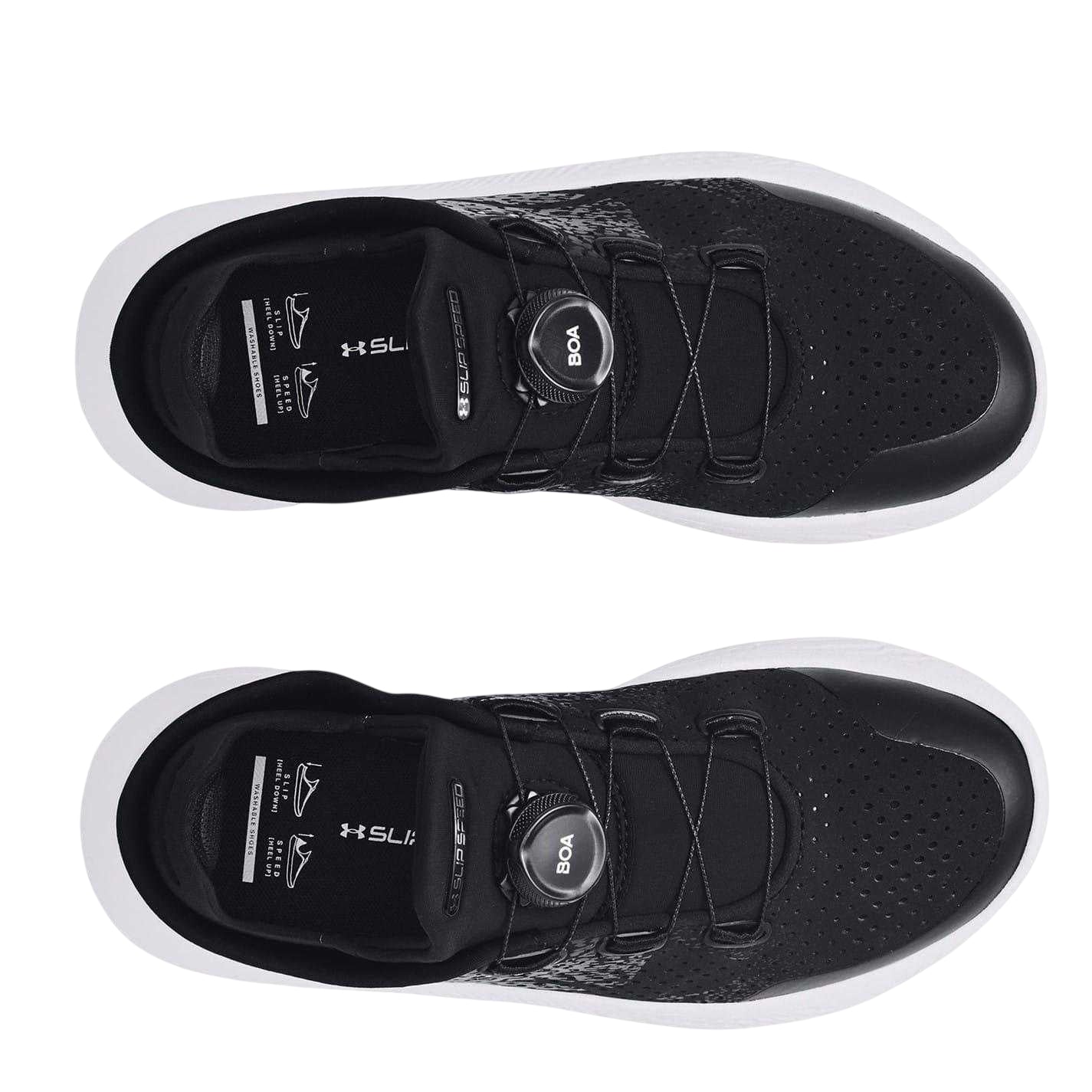 Black - Lifestyle - Under Armour Unisex Adult UA Slipspeed Leather BOA Lacing System Trainers