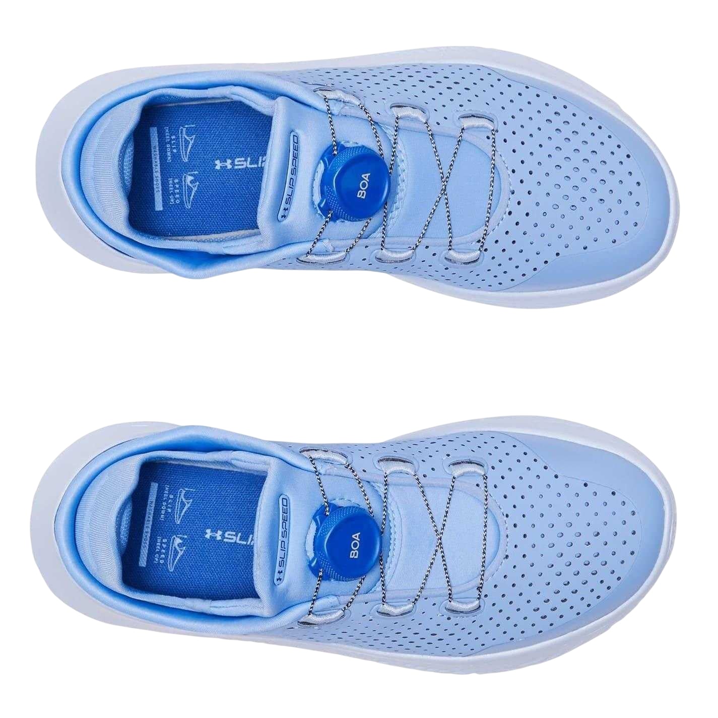 Blue - Lifestyle - Under Armour Unisex Adult UA Slipspeed Leather BOA Lacing System Trainers