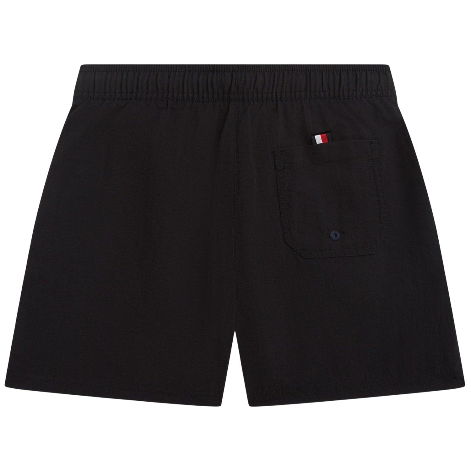 Black - Back - Tommy Hilfiger Childrens-Kids Logo Nylon Swim Shorts