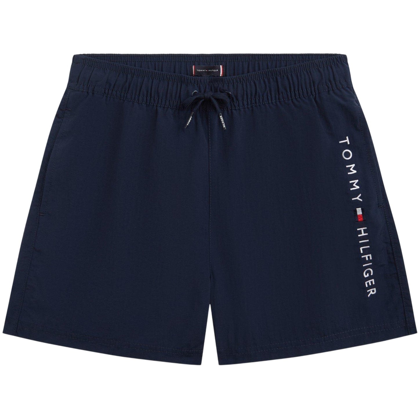 Night Navy - Front - Tommy Hilfiger Childrens-Kids Logo Nylon Swim Shorts