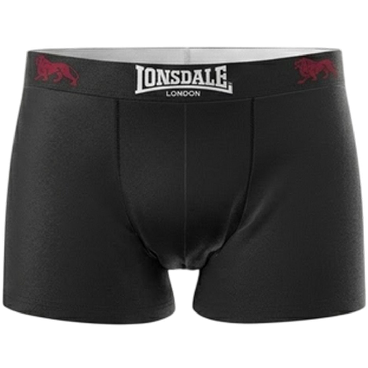 Rust-Black - Side - Lonsdale Mens Camo Boxer Briefs (Pack of 2)