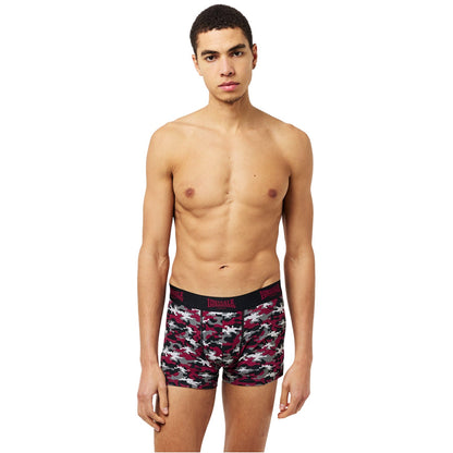 Rust-Black - Pack Shot - Lonsdale Mens Camo Boxer Briefs (Pack of 2)