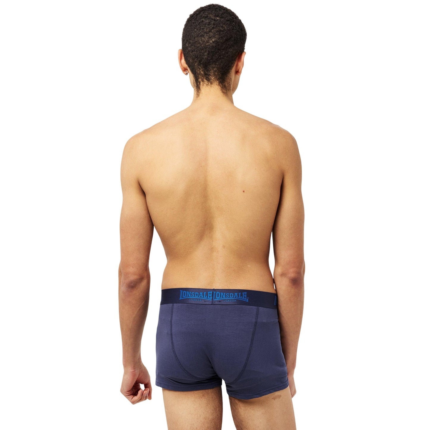 Navy - Pack Shot - Lonsdale Mens Camo Boxer Briefs (Pack of 2)