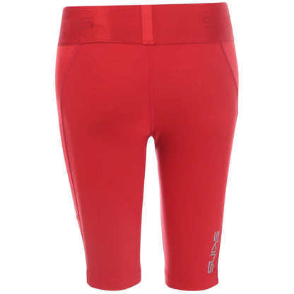 Red - Back - Skins Womens-Ladies Series-3 Compression Shorts