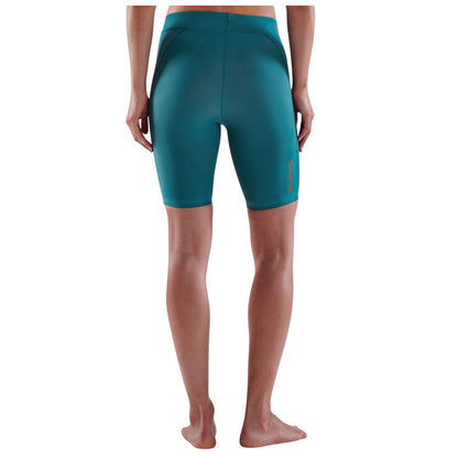 Teal Blue - Back - Skins Womens-Ladies Series-3 Compression Shorts