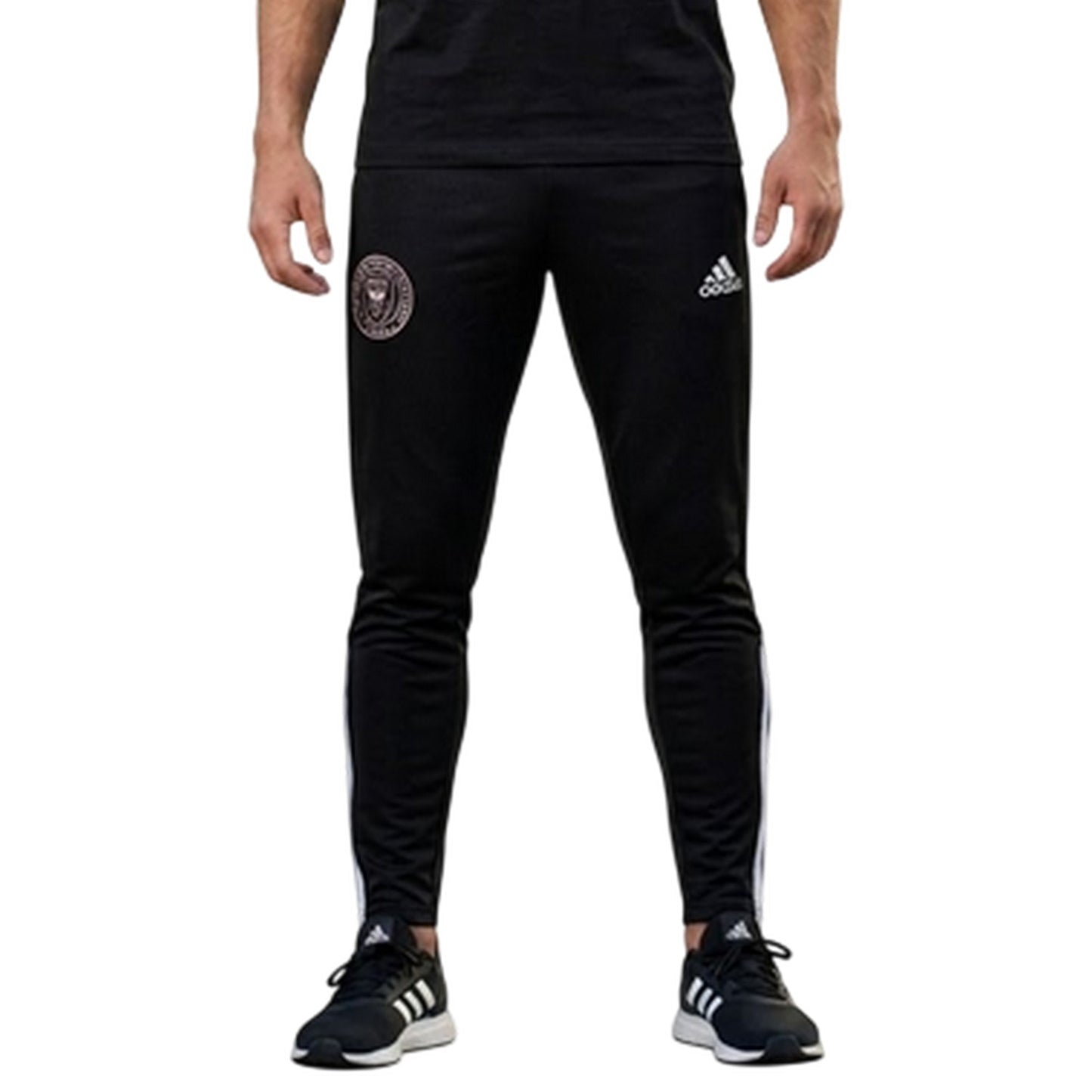 Black - Side - Adidas Mens Inter Miami CF Tracksuit Bottoms
