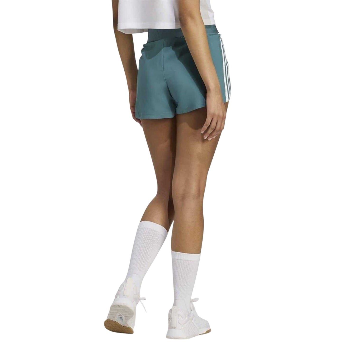 Teal - Back - Adidas Womens-Ladies Hyglm Shorts