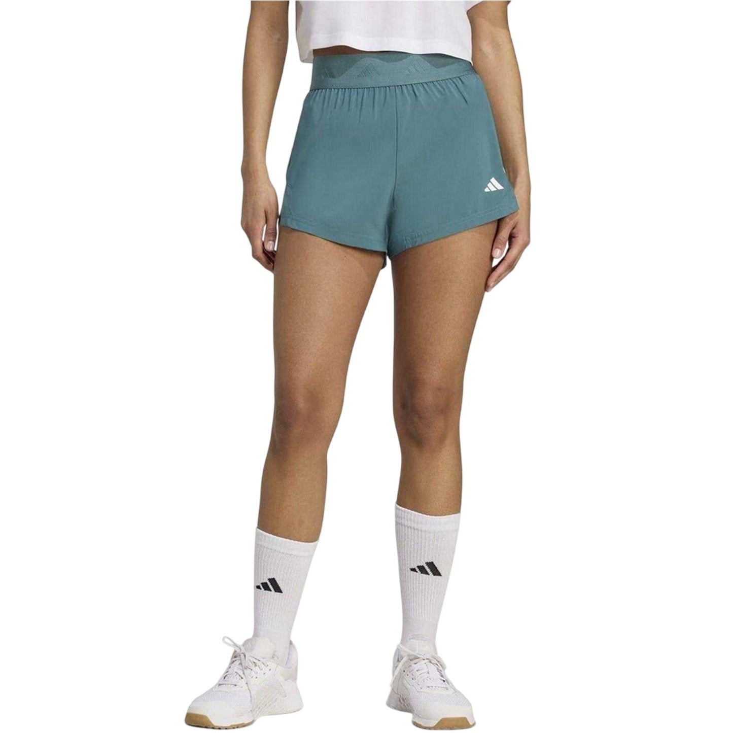 Teal - Pack Shot - Adidas Womens-Ladies Hyglm Shorts