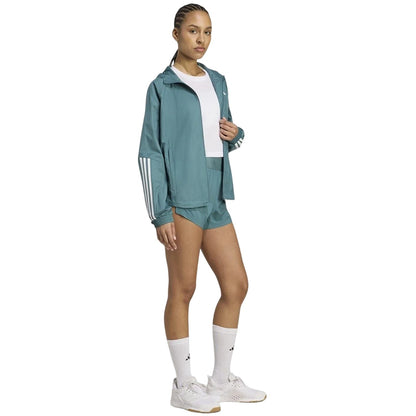 Teal - Close up - Adidas Womens-Ladies Hyglm Shorts
