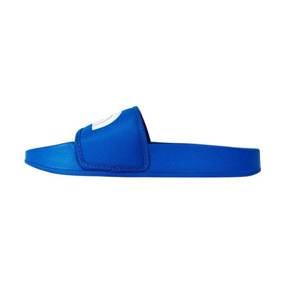 Blue - Side - The North Face Childrens-Kids Base Camp Casual Flat Slides