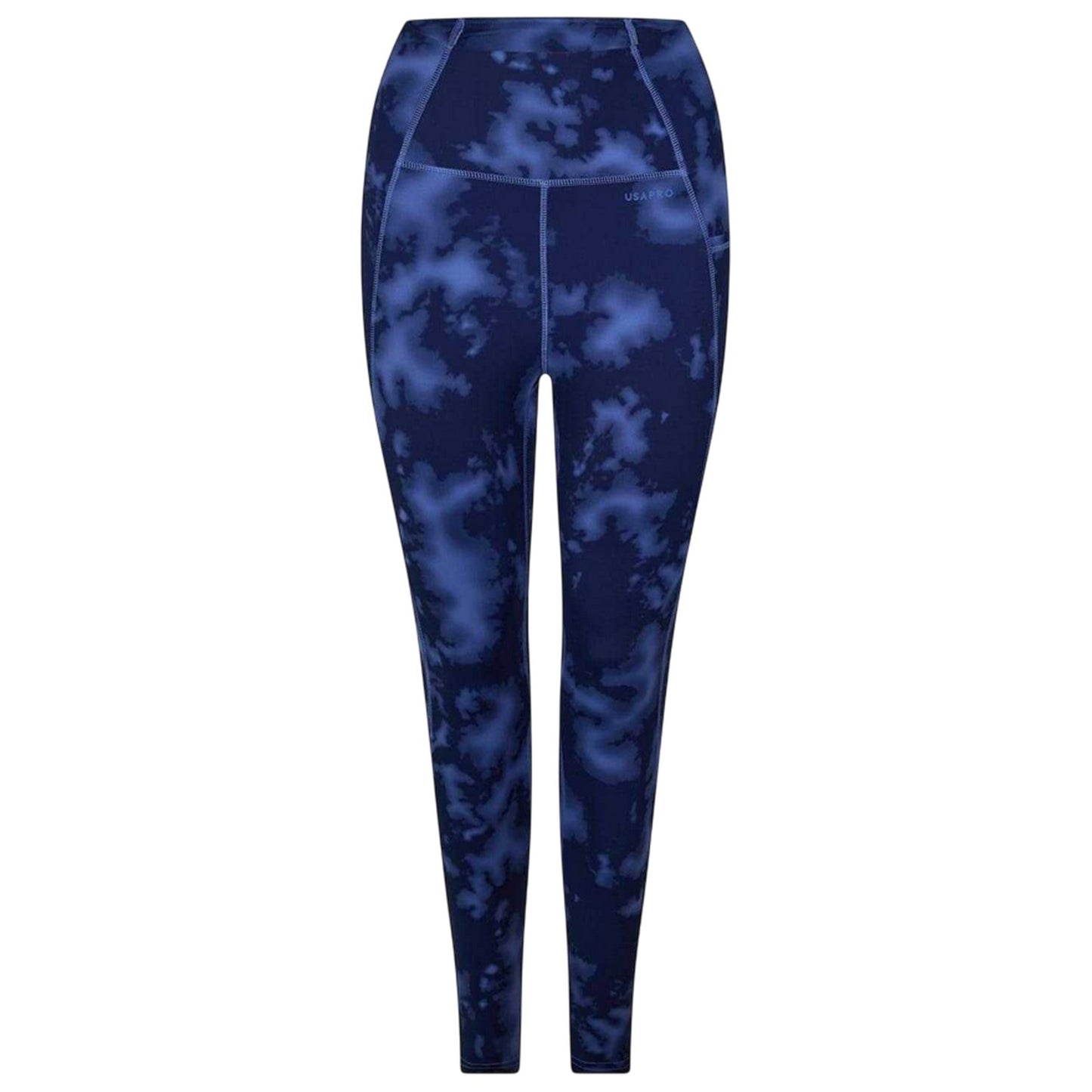 Navy Blue - Front - USA Pro Womens-Ladies Core Acid High Rise Leggings