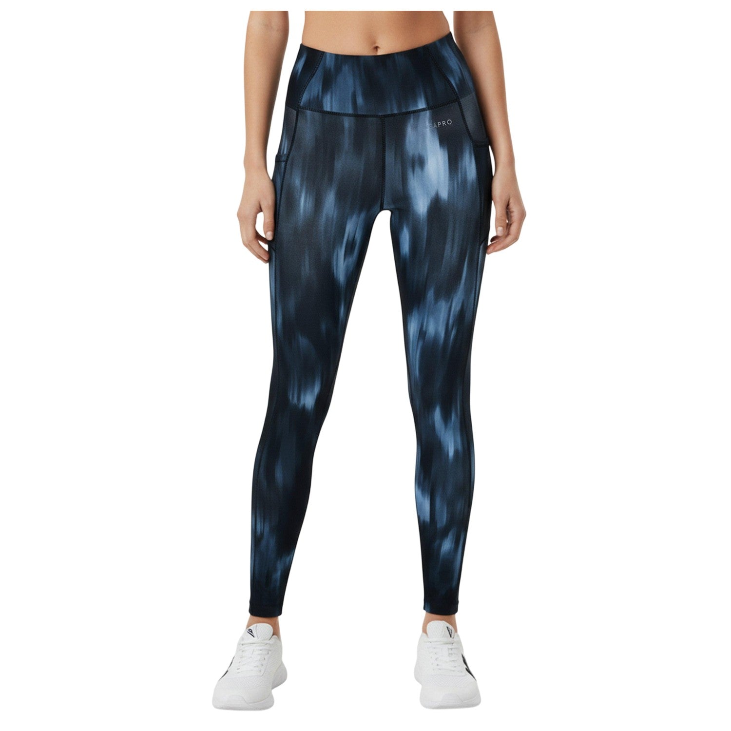 Black - Side - USA Pro Womens-Ladies Core Blurred Leggings