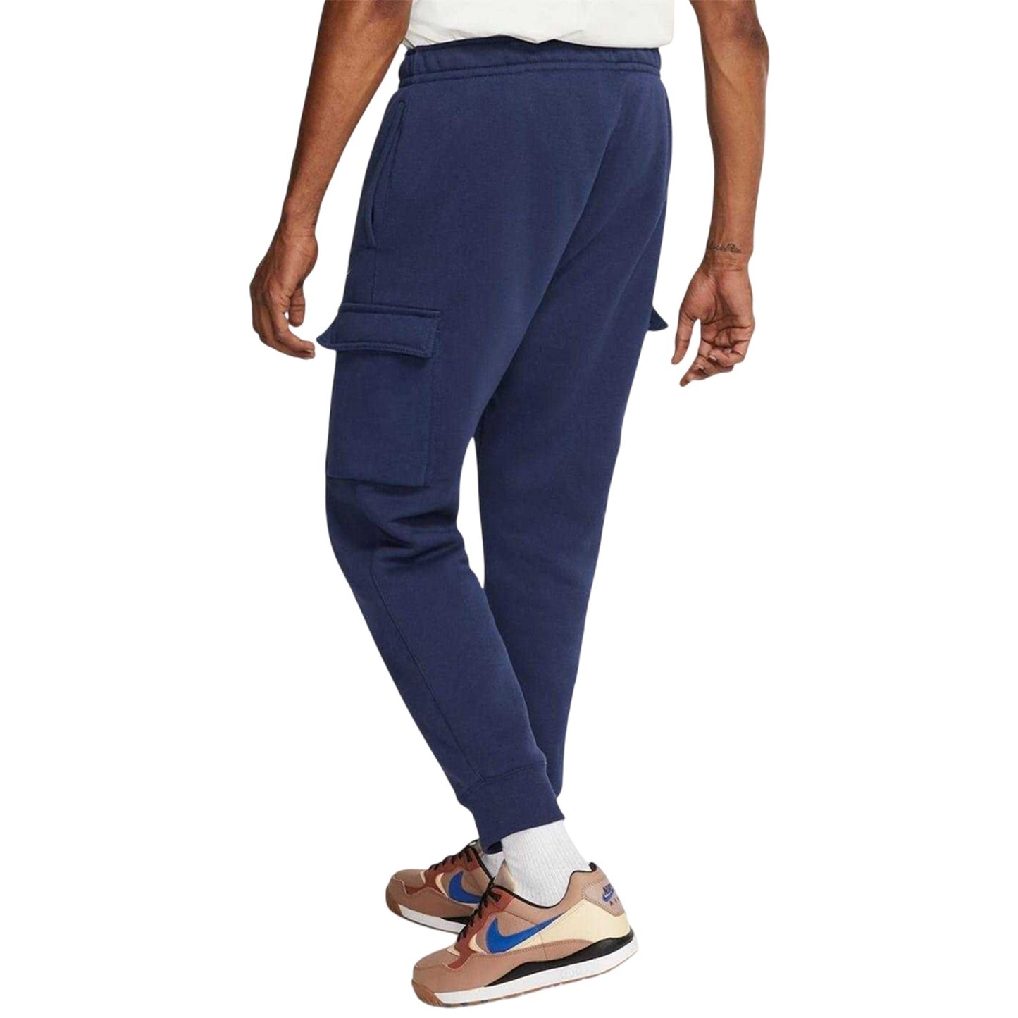 Navy-White - Lifestyle - Nike Mens Sportswear Club Cargo Jogging Bottoms
