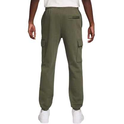 Olive-White - Back - Nike Mens Sportswear Club Cargo Jogging Bottoms