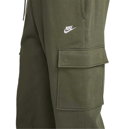 Olive-White - Side - Nike Mens Sportswear Club Cargo Jogging Bottoms