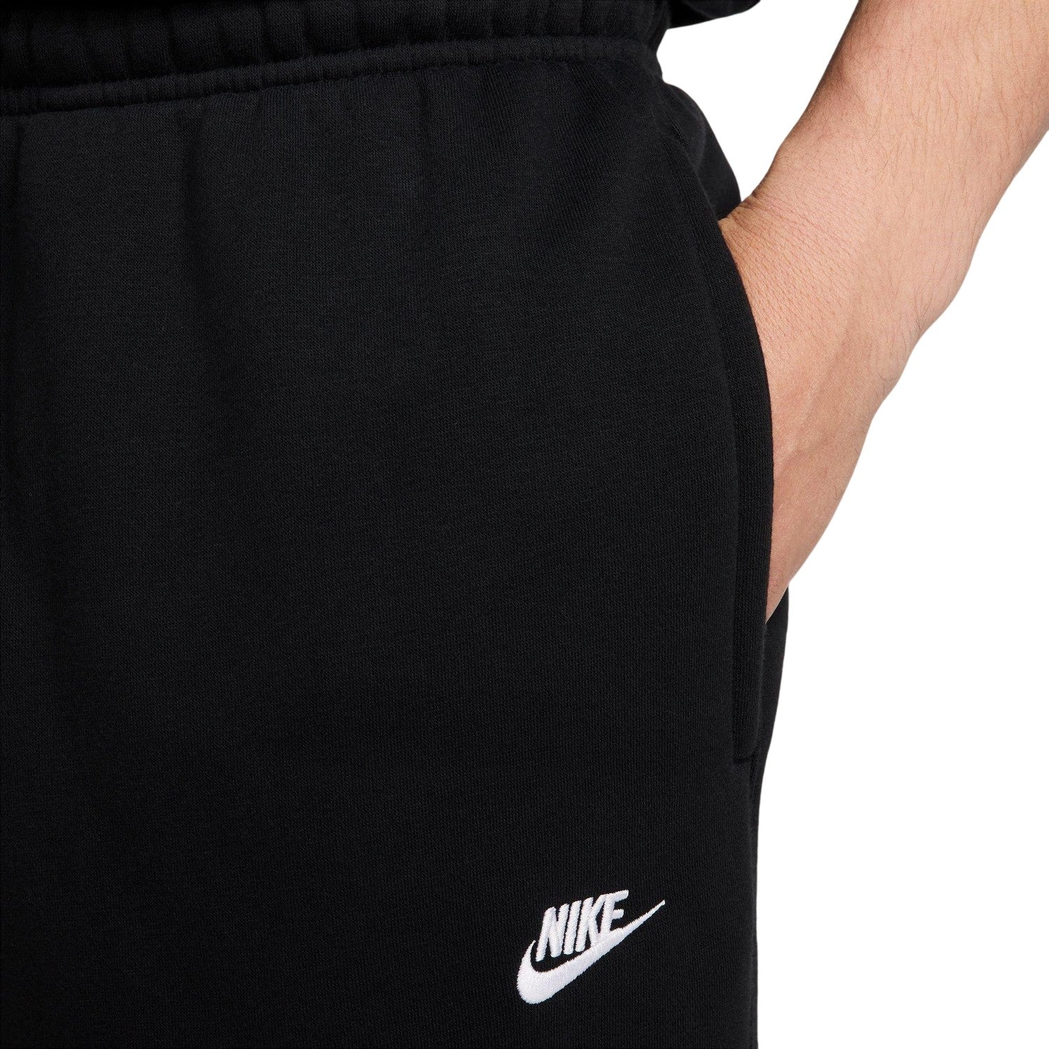 Black-White - Side - Nike Mens Sportswear Club Cargo Jogging Bottoms
