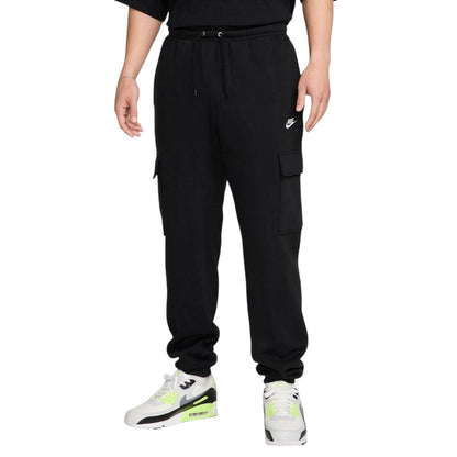 Black-White - Lifestyle - Nike Mens Sportswear Club Cargo Jogging Bottoms