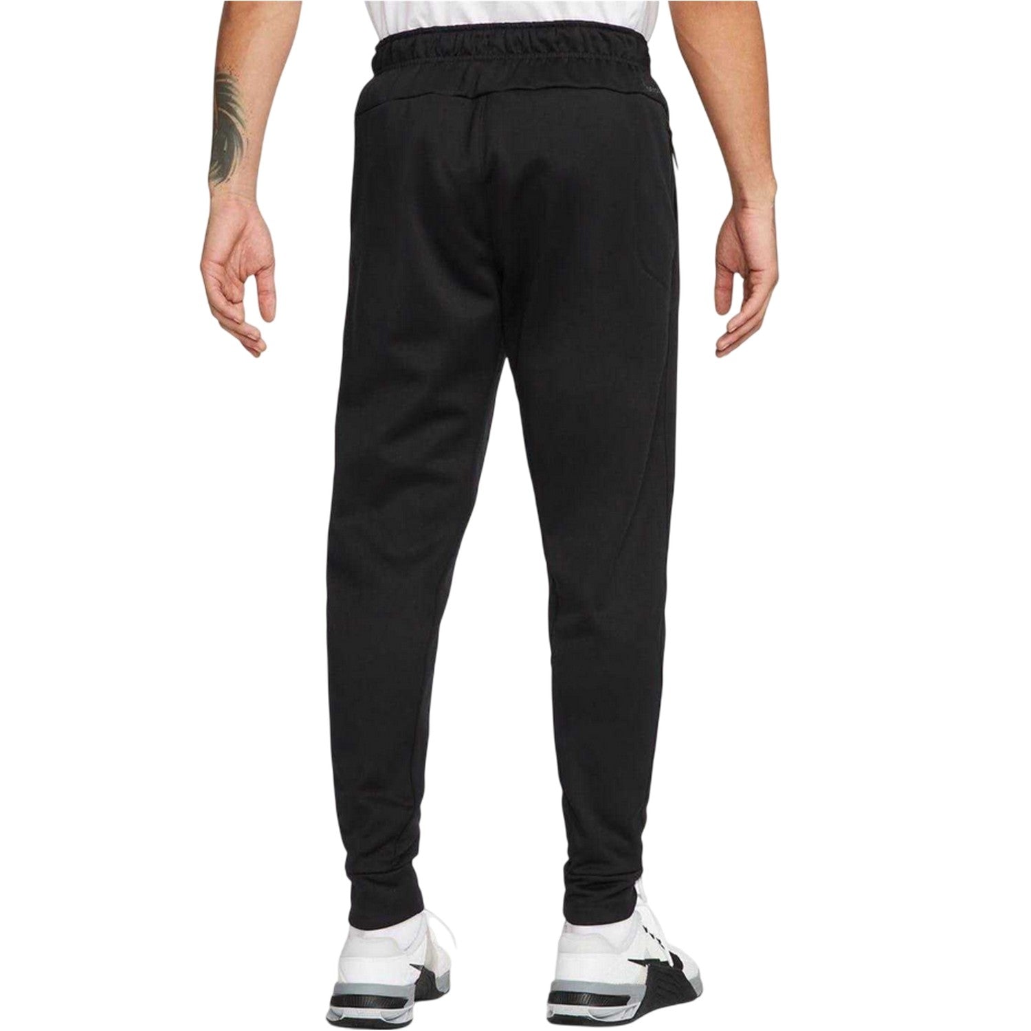 Black - Back - Nike Mens Dri-FIT Fleece Training Jogging Bottoms