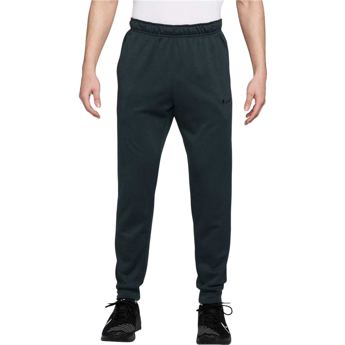 Seaweed-Black - Front - Nike Mens Dri-FIT Fleece Training Jogging Bottoms