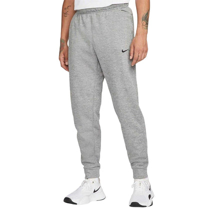 Grey - Front - Nike Mens Dri-FIT Fleece Training Jogging Bottoms