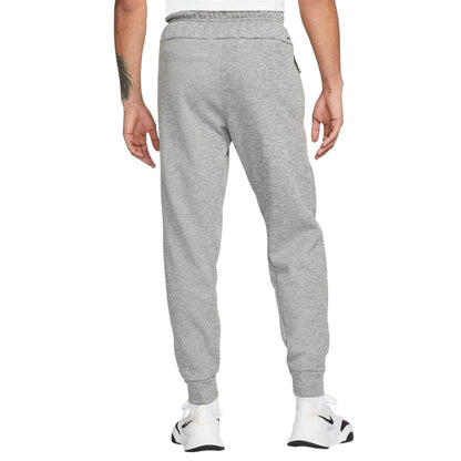 Grey - Back - Nike Mens Dri-FIT Fleece Training Jogging Bottoms