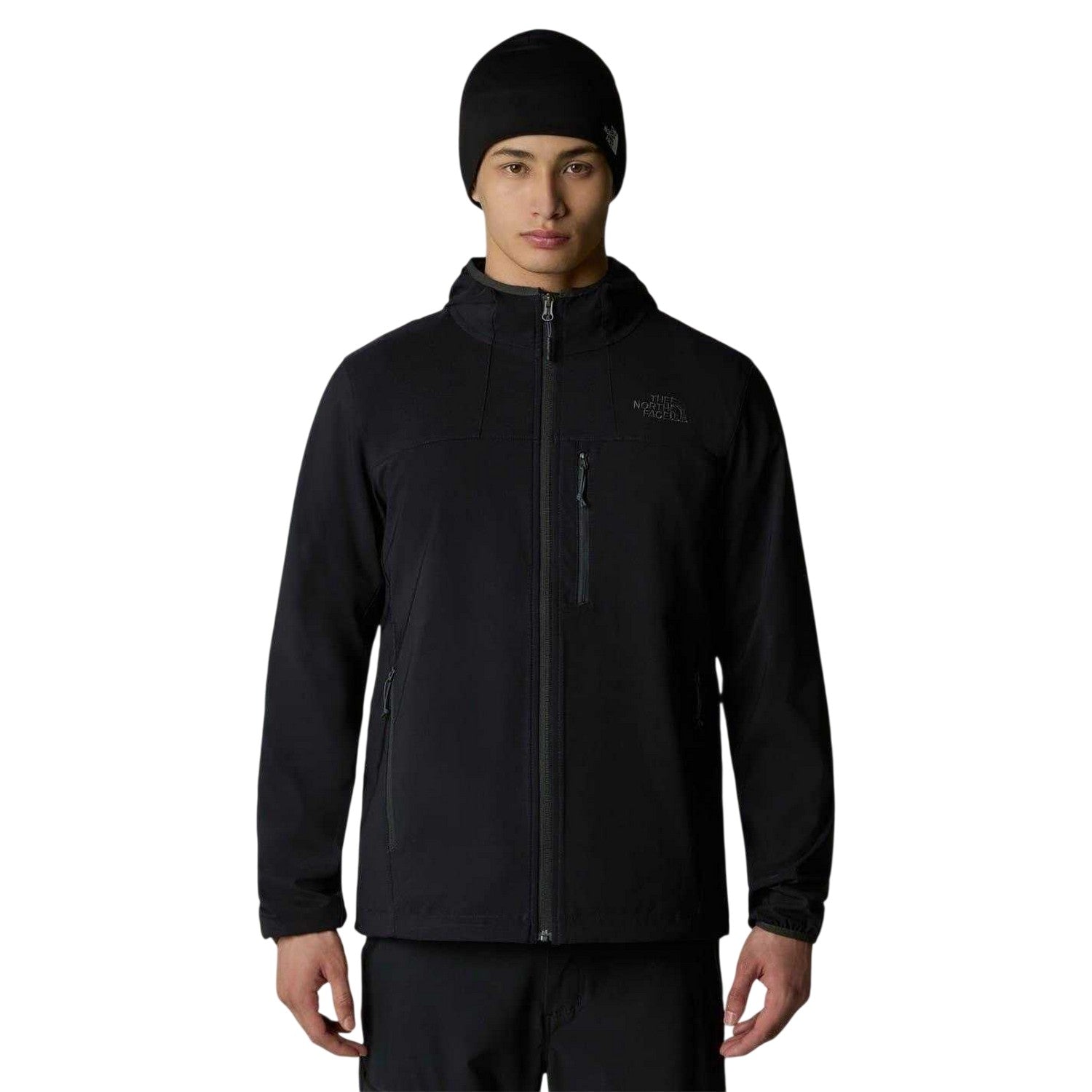 Black - Side - The North Face Mens Hooded Jacket