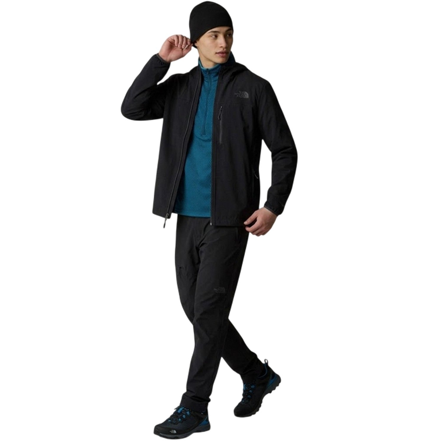 Black - Pack Shot - The North Face Mens Hooded Jacket