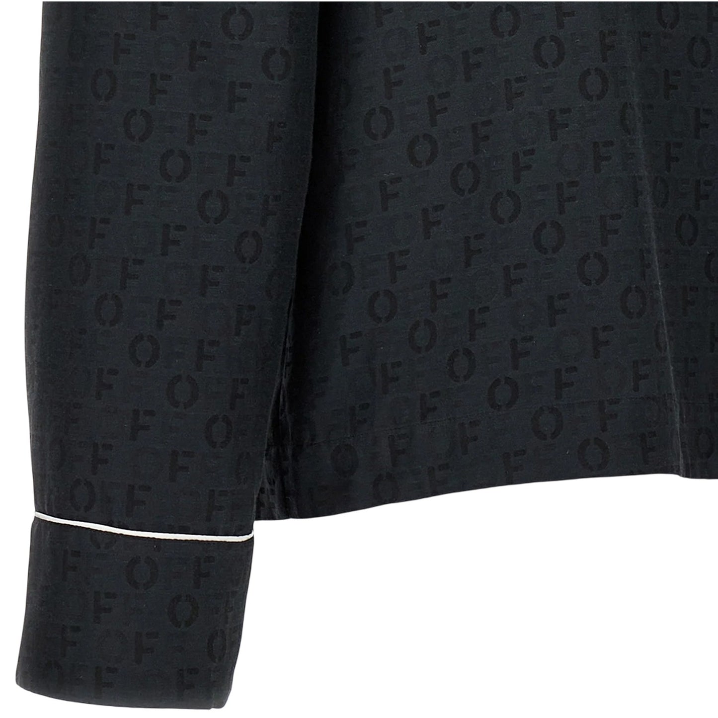 Black - Lifestyle - Off White Womens-Ladies Logo Lapel Collar Shirt