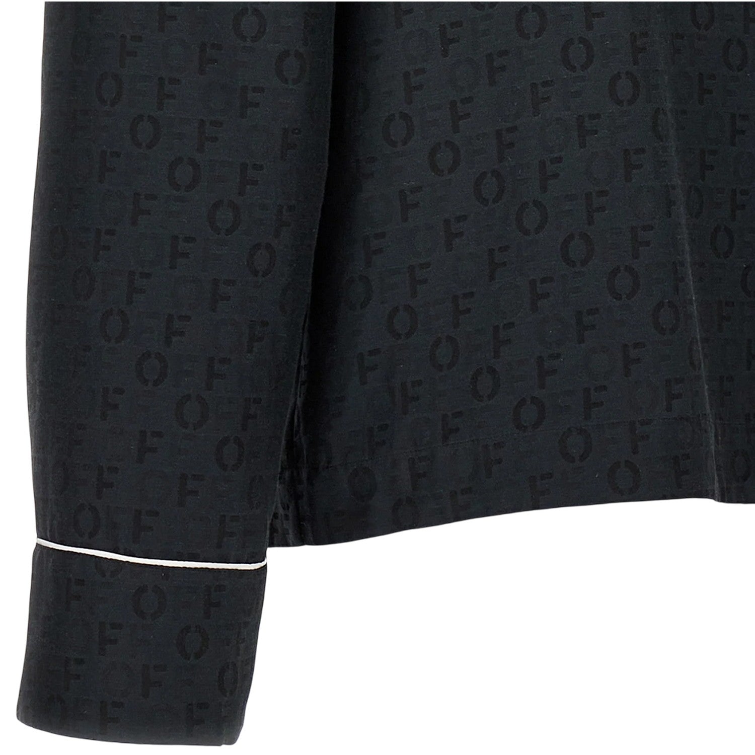 Black - Lifestyle - Off White Womens-Ladies Logo Lapel Collar Shirt